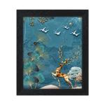 RANDOM Abstract Deer Painting, 14 inch X 12 Inch