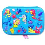 SAMVARDHAN Hardtop EVA Pencil Case Stationery Box Pen Holder Zipper Pouch Cosmetics Organizer School Kids Girls Women Multipurpose (Set of 1) (Mermaid's Iceland)