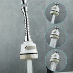 KitchenFest Stainless Steel 360 Degree Rotary Bathroom Aerator Kitchen Faucet Shower Head.