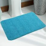 Saral Home Easy Living Light Blue Microfiber Anti Skid Bath Mat 40x60 cm
