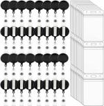 Shining Zon Single Side PVC Card Holder Badge Transparent for School Institute Office use for Vertical Yoyo Clip - Pack of 20