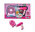 myhoodwink Battery Operating Mini Portable Fan and Hair Dryer Pretend Play Toy for Kids