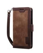T R O U N C E Professional Brown Leather Wallet Flip Cover Case For Apple iPhone 13 Pro Max
