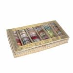 HomeStrap 5 Rod Brocade Design Bangle Storage Box/Chudi Set Organizer (Golden|Pack of 1)