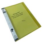 Shining Zon A4 Size Transparent Report File Folder with Plastic Clip for Certificates, Office Documents, Reports, Page Holder, Presentation Pack of 30 Pieces (Yellow)