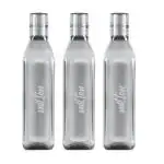 MILTON Prive Pet Water bottle, Set of 3, 1 Litre Each, Grey