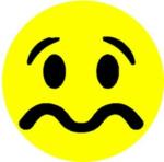 Blackdreams Yellow Round Sad Smiley Self Adhesive Sticker - 25 Mm (Pack Of 1000)