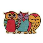 Only Mat Owl Shape Coir Welcome Entrance Doormat (75 cm x 45cm)