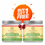 Ayusoul Ayurveda Khadi Aloe Vera Gel with Vitamin E ,Face, Acne Scars, Hair Care, Moisturizer & Dark Circles 200 gm Each B1G1