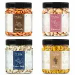 LILA DRY FRUITS Combo Pack Cashew(100gm), Almond (100gm), Pistachios (100gm) & Green Raisin(100 gm) Combo Jar Pack | Healthy and Tasty Snacks, Ideal for Breakfast Dieting and Gifting | Rich in Minerals
