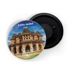 Dhcrafts Multicolor Metal Lotus Mahal Hampi Printed Fridge Magnet, 5.8 Cm