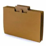 MANI FOLD Kraft File Folder + Binder Clips | A4 Size (220 GSM, Medium Thin) | 12 folders Pack Incomplete