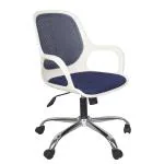HE Hetal Enterprises Bucket Low Back Comfortable Chair Waiting Room Visitor Chair (Blue)