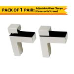 BTL Wall to Glass Clamp Shelf Bracket Adjustable Support Size 3-23 mm Material Zinc Alloy Finish Chrome BGC-GS-1