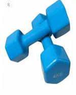 Cox 50 Vinyl Dumbbell Adult for Home Gym Equipment Fitness Barbell (4kg)