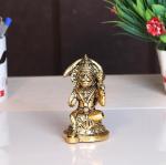 Kridaykraft Aluminium Golden Hanuman Ji Statue