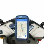 HBM Universal Mobile Holder/Pouch-Bag for All Scooters Scooty Activa Jupiter EV | Mobile Holder for All Type of Scooters Activa scooty | Scooter Phone Cover Holder | Bike Accessories (Blue-Pb)