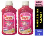 GOGO Premium Marble & Tile Cleaner, Pack of 1Ltr X 2 (Jasmine)