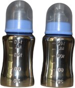 YYOURCULL Stainless Steel Bottle Silicon Nipple Feeding Bottle For Infants Baby -140ml-Pack of 2 | Milk Bottle | Bottle | Steel Feeding Bottle | Baby Milk Bottle | Newborn Baby Bottle