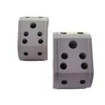 EZVISION MULTI PLUG 3x5 sockets, Grey, Pack of 2