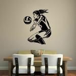 DECOR VILLA WALL STICER Player girl(PVC Vinyl,Size-30 CMX33 CM)