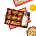 Anveshan Sweets Mithai Gift Box Pack of 2 - Dry Fruit Paak Mithai Sweets with Trail Mix | Healthy Sweets and Snacks