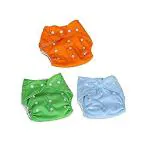 Crawl'in Multicolor Baby Premium Cotton Nappies Washable Reusable (0 M+ ) Set of 3