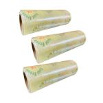 FoodFresh Multipurpose Bio-Cling Wrap for Food Packing|200 Meters|Super Saver Pack|Better Quality|for Leftover Foods|Roti|Sandwich|Salad|Roll|12 Inch Length|Pack of 3.