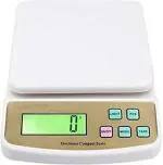 INDICUL Electronic Digital LCD Kitchen Weight Scale Machine for Measuring Fruits, Shop, Food, Vegetable, Vajan, Offer, Kata (Adaptor Included) White 1 g - 10 kg