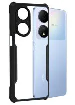 HUPSHY Back Cover For Vivo Y100 5G, Vivo Y100, Vivo Y100A, Vivo Y100 A 5G (Black, Shock Proof, Silicon, Pack Of: 1)