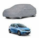 Oshotto/Recaro 100% Dust Proof, Water Resistant Grey Car Body Cover with Mirror Pocket Compatible with Tata Tiago