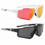 GHOSSY Sports sunglasses or Cricket Goggle ( White Black & Full Black )