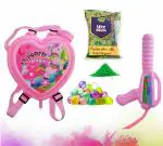 CraftVatika Holi Gulal Pichkari Water Gun Tank 1 in 1 Combo and Water Balloon with Gulal Pouch Combo