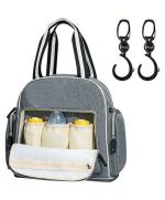 Sunveno Signature Maternity Diaper bag and Stroller Hooks, Grey