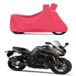 Bull Rider Red Polyester Two Wheeler Cover For Yamaha Fazer