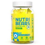 NutriBears Calcium Gummies for Kids and Adults (30 Chewable, Mango & Strawberry Flavour) Fortified with Vitamin D, Low in Sugar, Dairy-Free Vegetarian Supplement for Strong Teeth and Bones