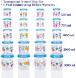 Sofiya Plastic Blue Grocery Container (Set Of 20)