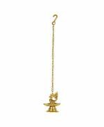 Kalarambh Ram Brass Temple Mandir for Home Pooja Puja Room Living Room Decor Collectible Handicraft Art, Yellow, 7 x 7 x 13 Inch (L x W x H)