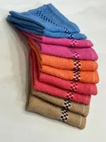 Face Towel Set of 10, Small towels for face and hand, Ultra Soft face Towel for Men Women, Extra Absorbent Cotton, Hanky Size 24x24 Cms, 5 Colors x 2Pcs Total 10 Units, 400 GSM (24x24cm, Set of 10)