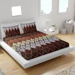 Prozone Velvet Warm Winter Flannel Elastic Fitted Bedsheets for Double Bed King Size (72