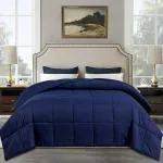 PumPum Navy Blue Microfiber Reversible King Size Comforter 100 inch x 90 inch