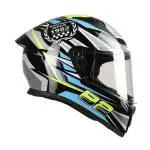 TVS Racing Titan Series Full Face Helmet for Men | Premium Bike Helmets with ABS Shell, UV Paint | Quick Release System | Aerodynamic Design | DOT & ISI Certified (Green/XL)
