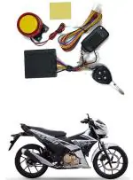 Qiisx Tubeless Motorcycle/Bike Alarm Security System Button Remote Key Anti-Theft Alarm with Dual Remote Control for TVS Raider