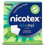 Cipla Nicotex Nicotine Ultramint Gums 2Mg, Helps To Quit Smoking, 9 Gums Each Pack Smoking Cessations (Pack Of 10)
