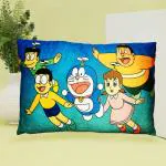 JUZZII Velvet Doremon Cushion Pillow for Home Decor Size Inch - 12x16