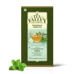 TEA VALLEY Peppermint Green Tea All Natural Flavours for Refreshing and Relaxing (25 Biodegradable Tea Bags)