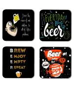 Whats Your Kick Basketball Games Brew Enjoy Empty Repeat Quotes Printed Set of 4 Coaster With Metal Stand