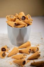 THE LAST BITE Premium Waffle Cone Filled With Milk Chocolate - (90 Gm, Pack Of 2)