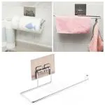 V2H Self Adhesive Wall Mount Towel Holder for Home/Kitchen/Bathroom/Toilet/Multi-Function Towel Rack/No Drill Require -Weight Load Capacity-5 Kg (Towel Bar)