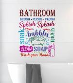 Rawpockets Washroom Quotes Self Adhesive Wall Sticker